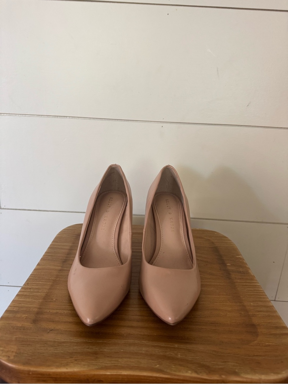 Kelly & Katie Nude Pointed-Toe Pumps